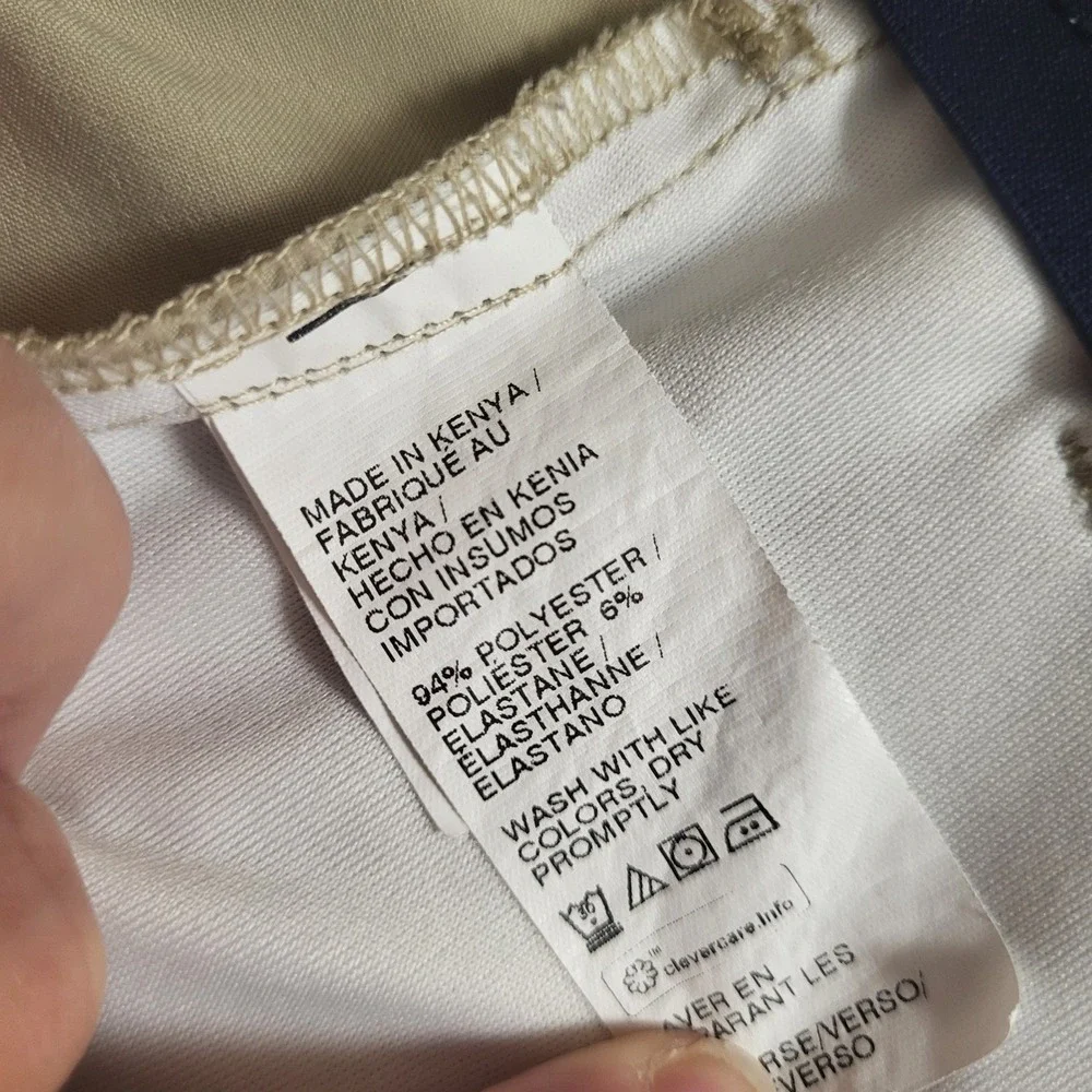 IZOD Saltwater Golf Shorts Mens 34 Khaki Tan Flat Front Performance Stretch 9in